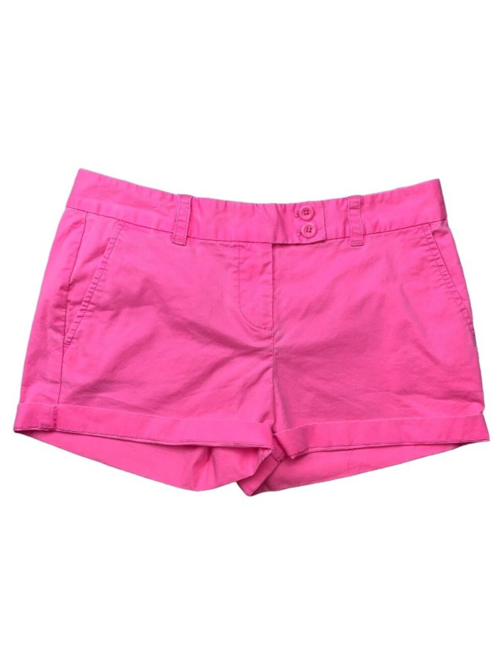 Vineyard Vines Womens Pink Cotton Blend Shorts Size 4 With Button Closure